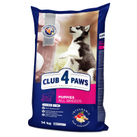 Club 4 Paws "Kanaliha sisaldusega" kuivtoit kutsikatele 14 kg.